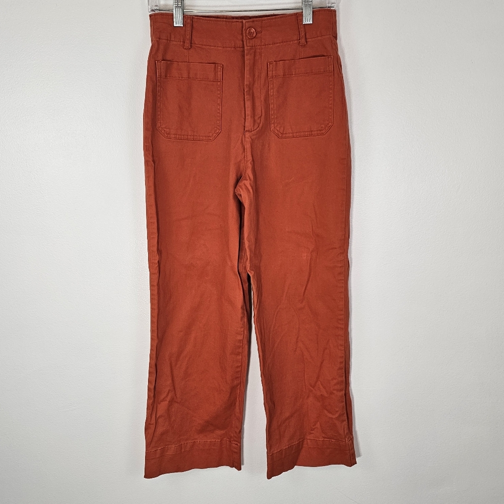 Women's High-Rise Straight Leg Jeans in Rust Orange